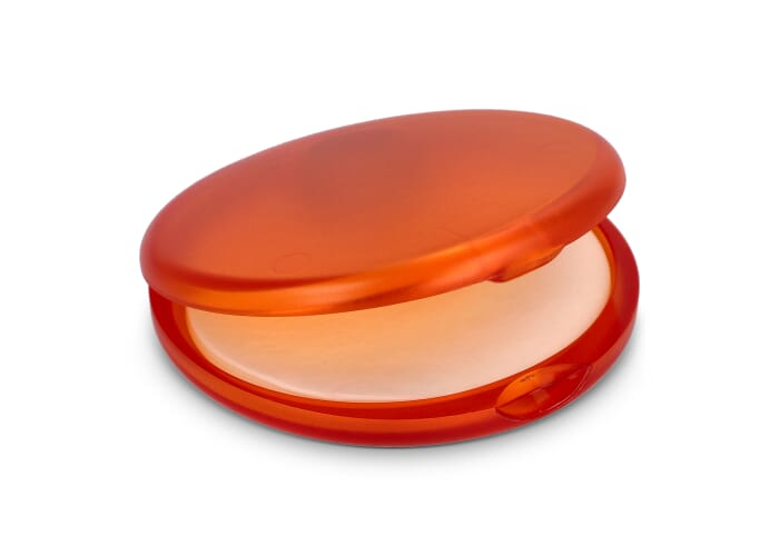 Savon publicitaire en feuilles de voyage Veila Ecru / Orange
